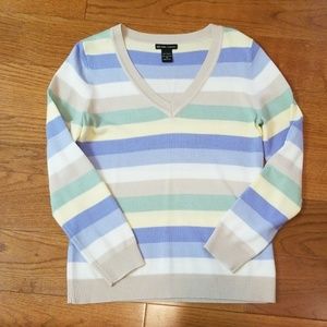 Multicolored striped sweater